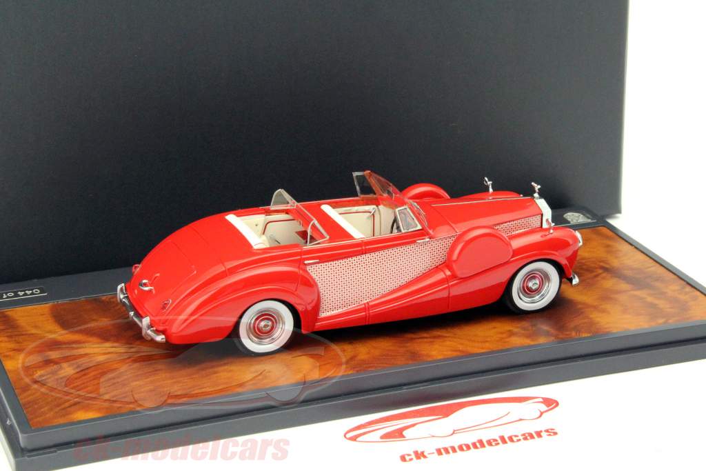 Rolls Royce Silver Wraith Freestone Webb Cabriolet Année 1954 rouge 1:43 Matrix