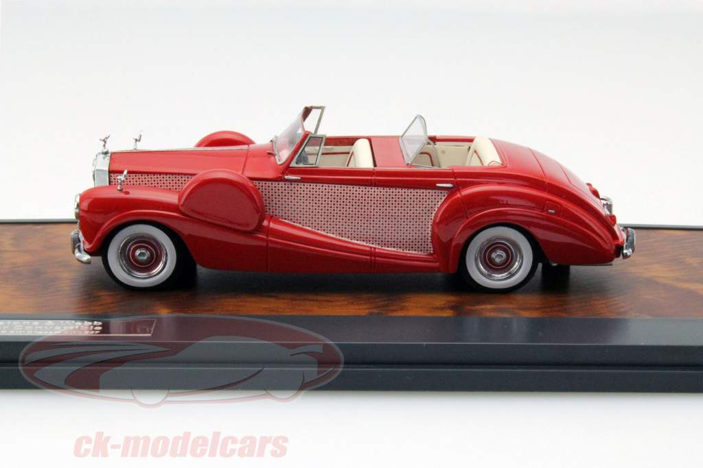 Rolls Royce Silver Wraith Freestone Webb Cabriolet Année 1954 rouge 1:43 Matrix