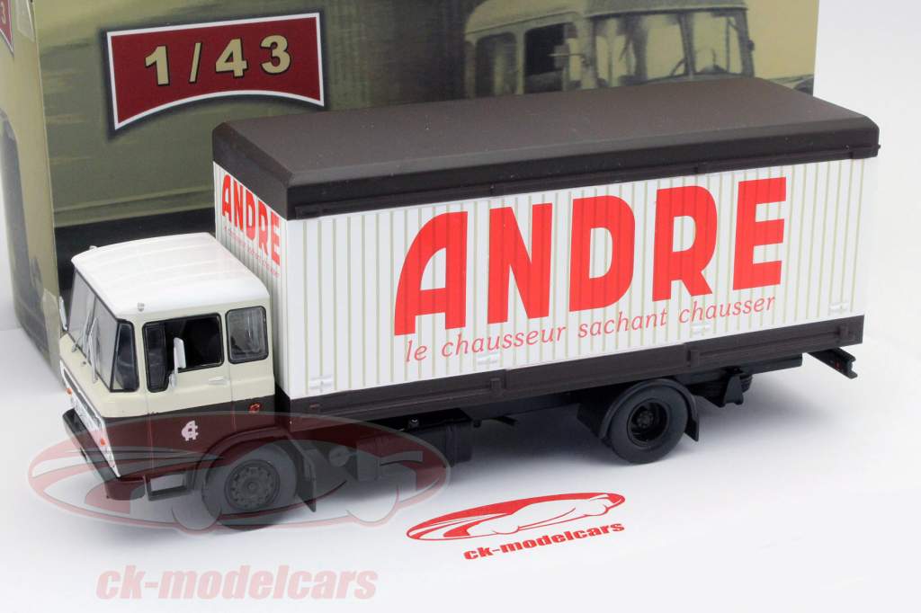 DAF 运输车 Andre 白 / 褐色 1:43 Ixo