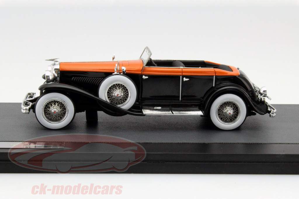 Düsenberg Model J Riviera Phaeton 年 1934 黑 / 橙 1:43 Matrix