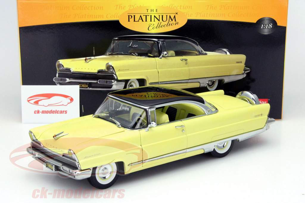 Lincoln Premiere Hard Top Year 1956 black / yellow 1:18 SunStar
