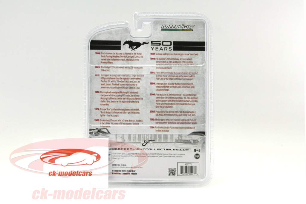 Ford Mustang Police Year 1993 1:64 Greenlight