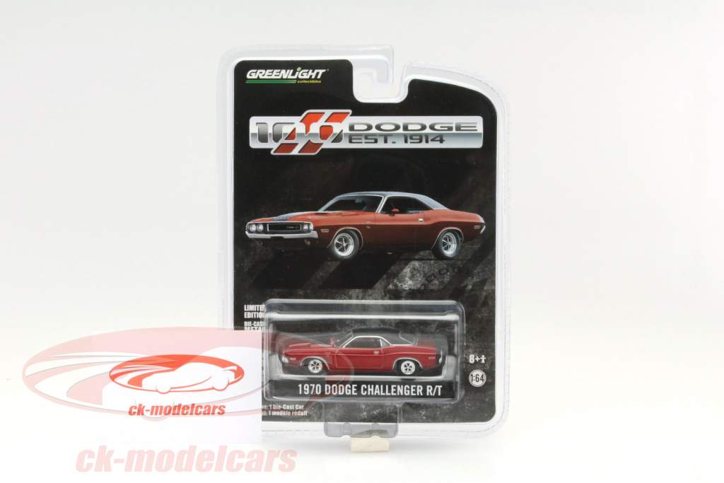 Dodge Challenger R/T Anno 1970 rosso 1:64 Greenlight