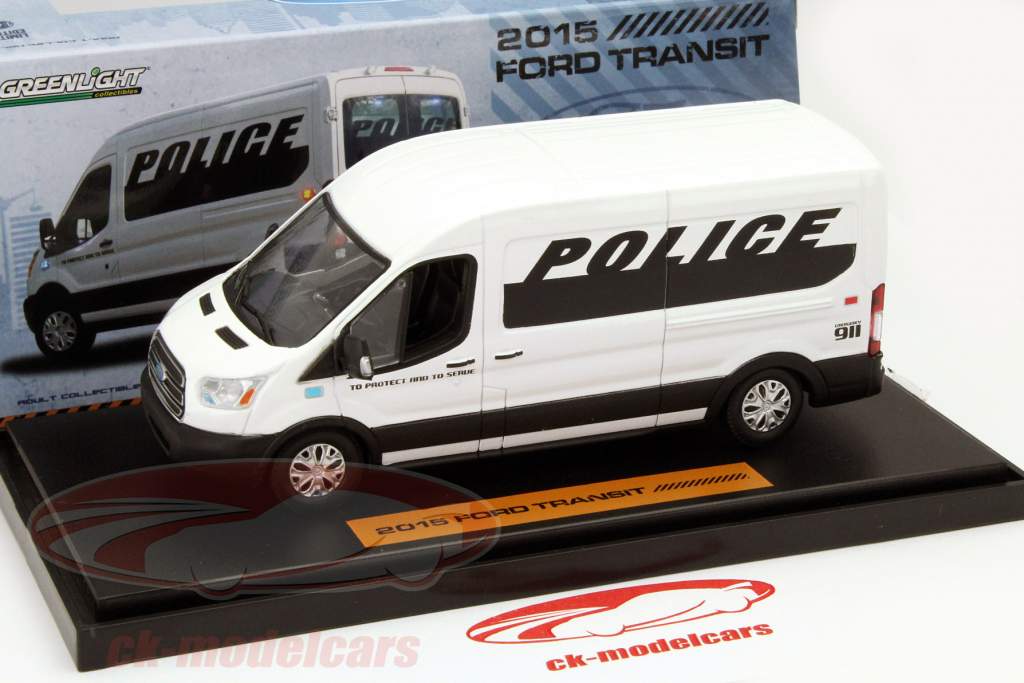 Ford Transit Caminhão Polícia Ano 2015 1:43 Greenlight