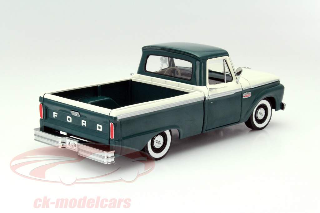 福特 F-100 皮卡 1965年 白/绿色 1:18 太阳星 SunStar