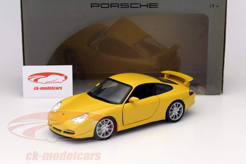 ミニカー Hot Wheels Porsche GT3 1:18 HotWheels 1:18 Porsche 911 GT3 yellow WAP02102613 model car