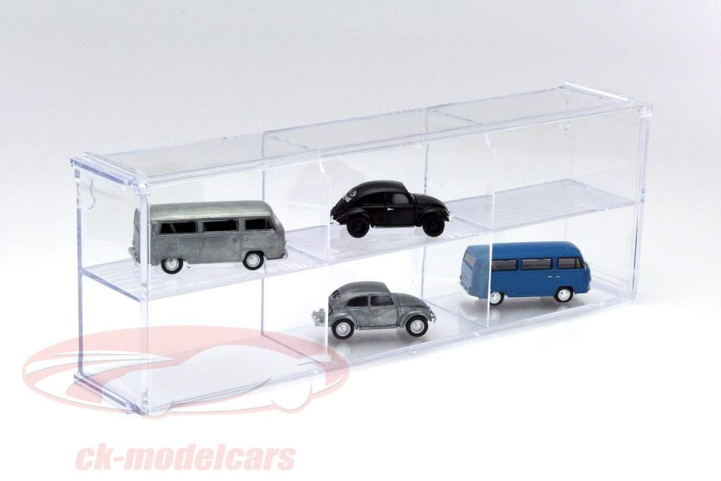 6-Car Connecting Acryl Vitrine per Modelli nel Scala 1:64 Greenlight