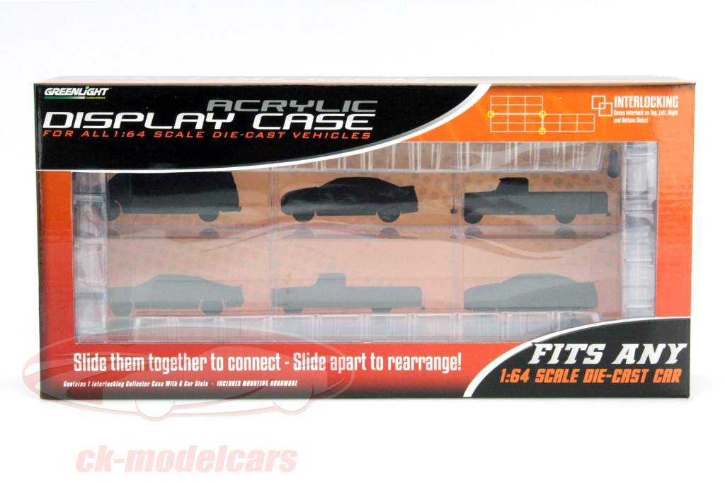 6-Car Connecting Acryl Vitrine 以下のために モデル で スケール 1:64 Greenlight