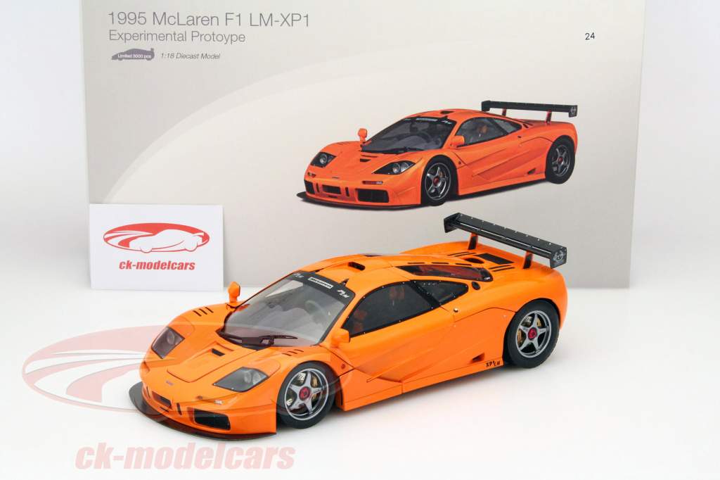McLaren F1 LM-XP1 Experimental Prototype Année 1995 orange 1:18 TrueScale