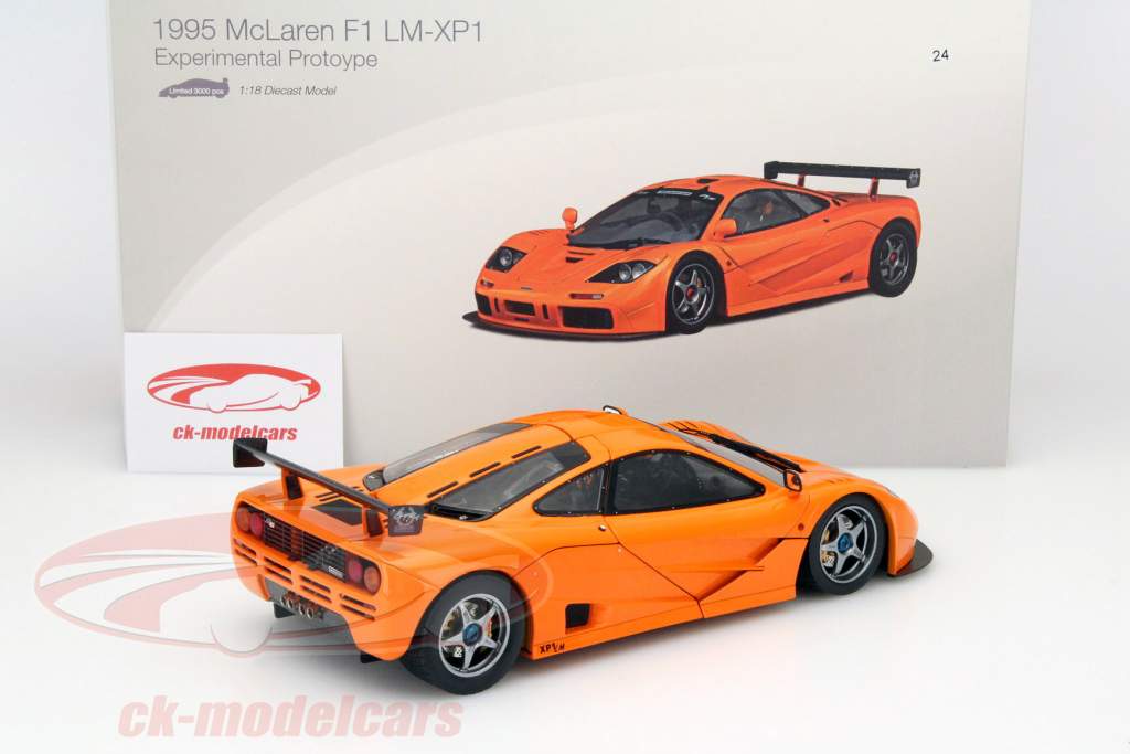 McLaren F1 LM-XP1 Experimental Prototype Année 1995 orange 1:18 TrueScale