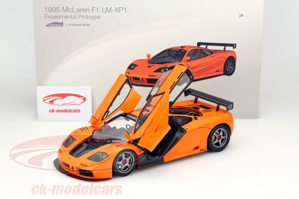 McLaren F1 LM-XP1 Experimental Prototype Année 1995 orange 1:18 TrueScale