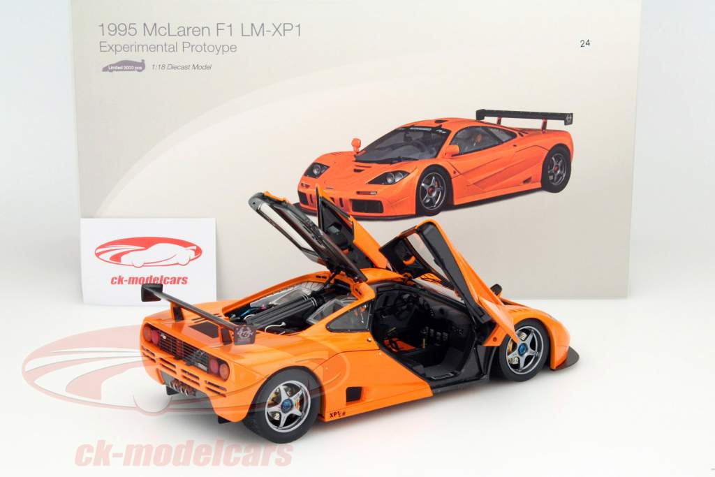 McLaren F1 LM-XP1 Experimental Prototype Année 1995 orange 1:18 TrueScale