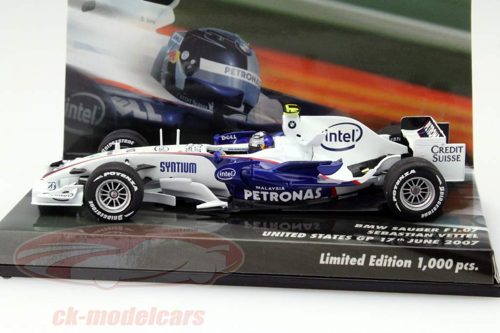 Minichamps 1:43 Sebastian Vettel BMW Sauber F1.07 #10 USA GP