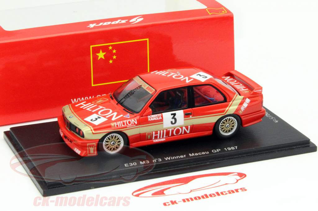 BMW M3 (E30) #3 Vencedor Macau GP 1987 Ravaglia 1:43 Spark