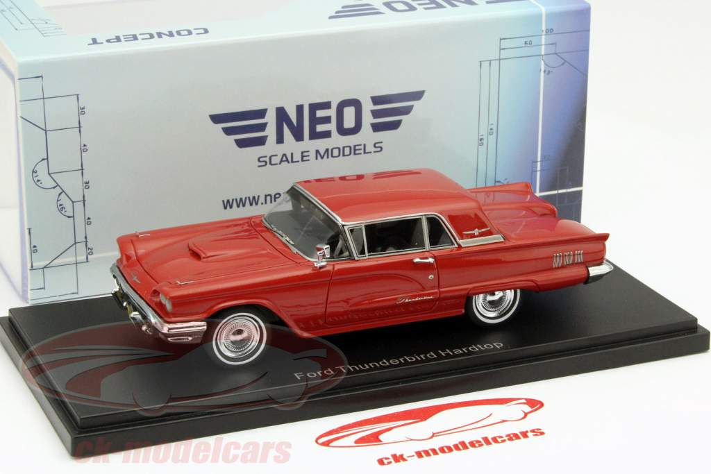 Ford Thunderbird Hardtop rood 1:43 Neo