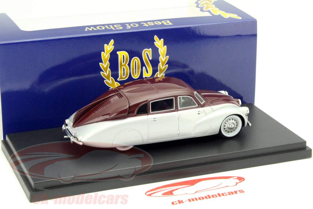 Tatra 87 plata / oscuro rojo 1:43 BoS-Models