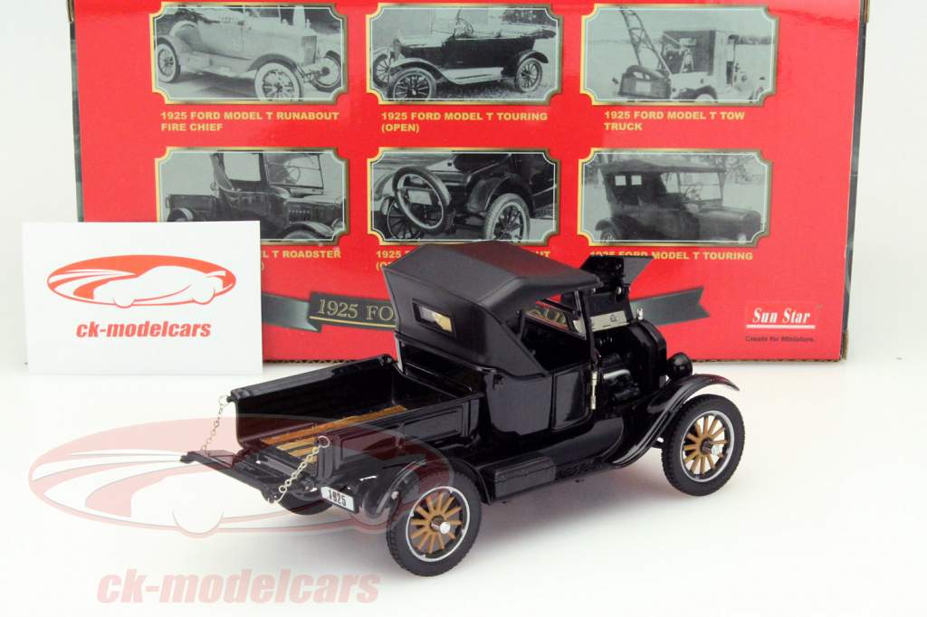 福特T型车敞篷跑车皮卡 1925年 黑色 1:24 太阳星 SunStar