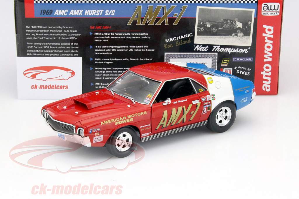 ミニカー 1/18 auto world AMC AMX HURST S/S 1969 AutoWorld 1:18 AMC AMX Hurst S/S Year 1969 Thompson AW214/06