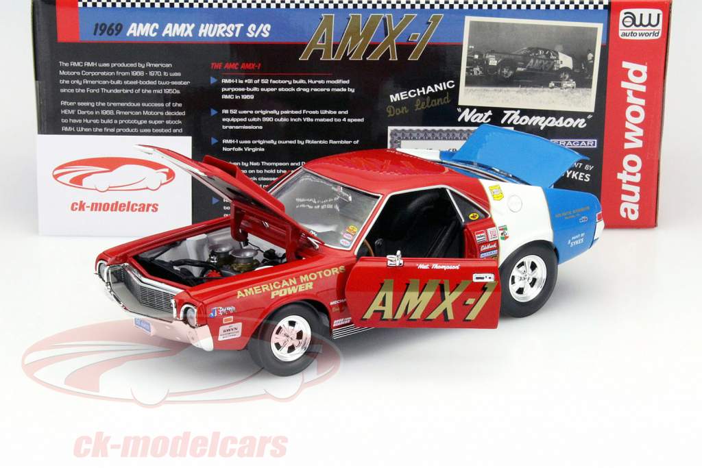 AutoWorld 1:18 AMC AMX Hurst S/S Year 1969 Thompson AW214/06