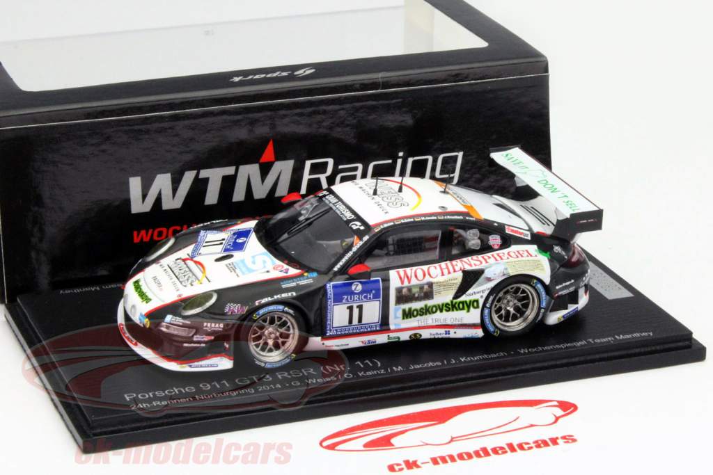 Porsche 911 GT3 RSR #11 24h Nürburgring 2014 Manthey 1:43 Spark