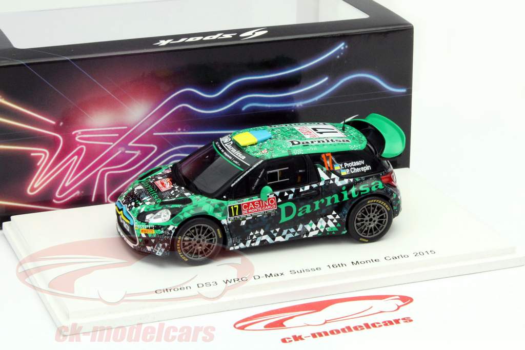 Citroen DS3 WRC #17 Rallye Monte Carlo 2015 D-Max Racing 1:43 Spark