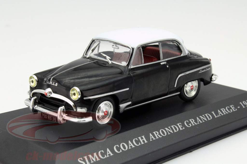 Simca Coach Aronde Grand Large Baujahr 1955 schwarz 1:43 Altaya 