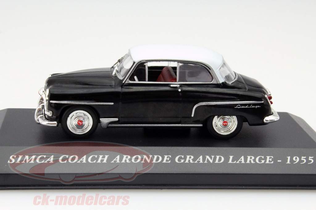 Simca Coach Aronde Grand Large Baujahr 1955 schwarz 1:43 Altaya 