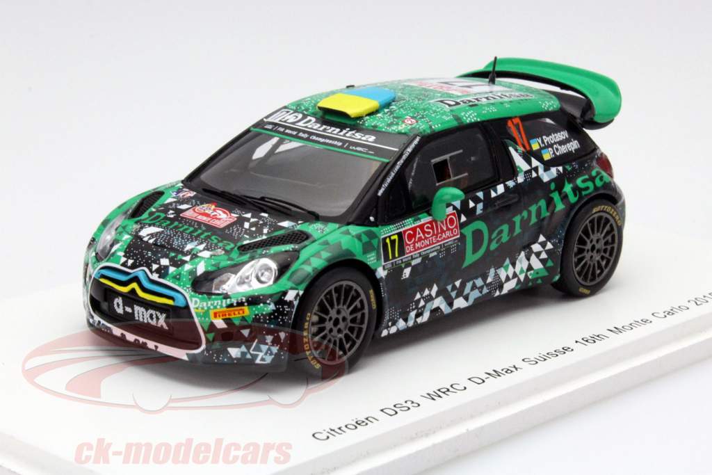 Citroen DS3 WRC #17 Rallye Monte Carlo 2015 D-Max Racing 1:43 Spark