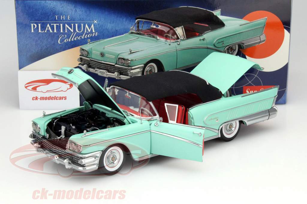 Buick Limited Closed Convertible Baujahr 1958 grün 1:18 SunStar