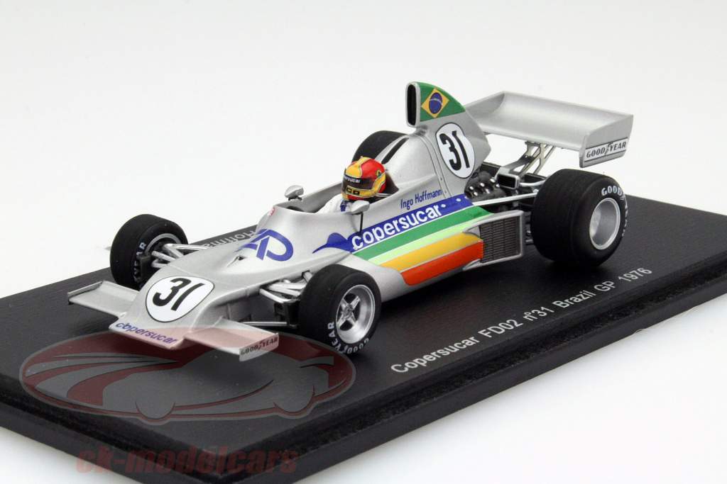 Ingo Hoffmann Copersucar FD 02 #31 Brasile GP Formula 1 1976 1:43 Spark