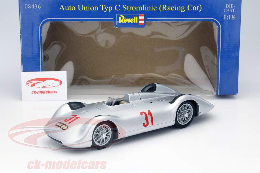 Auto Union Typ C Stromlinie #31 argent 1:18 Revell