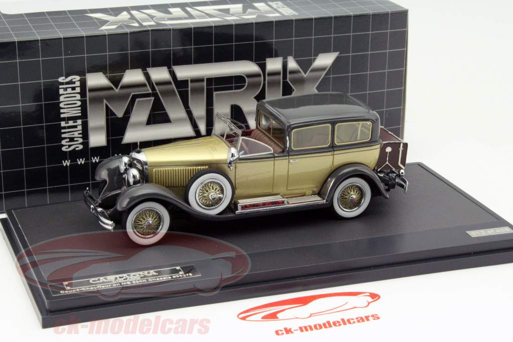 Mercedes-Benz 630K Coupe Chauffeur Castagna Baujahr 1929 gold / grau 1:43 Matrix