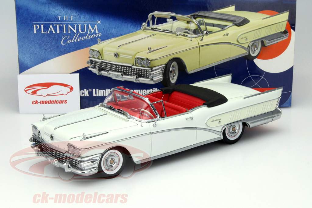 Buick Limited Open Convertible 新年 1958 冰川白 1:18 SunStar