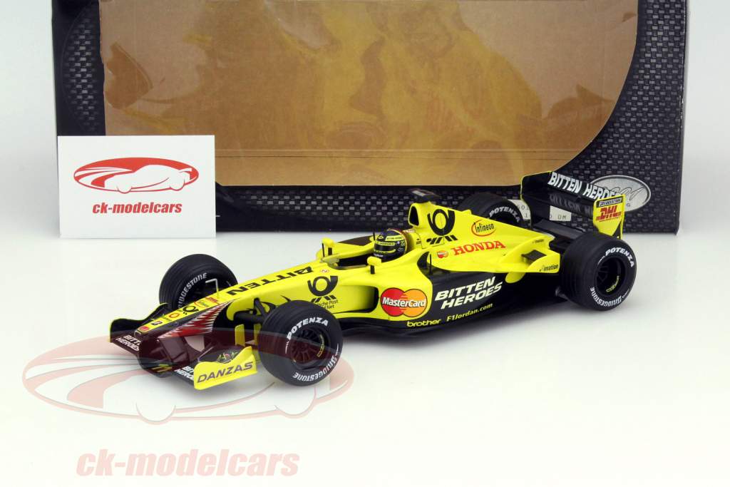 ミニカー Hot Wheels Jordan F1 Car 1/18 Hot Wheels 2000 Heinz-Harald Frentzen Jordan EJ11 1:18
