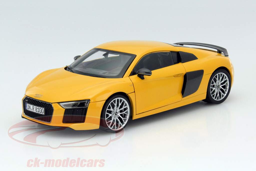 Audi R8 V10 Plus Coupe Baujahr 2015 vegas gelb 1:18 iScale