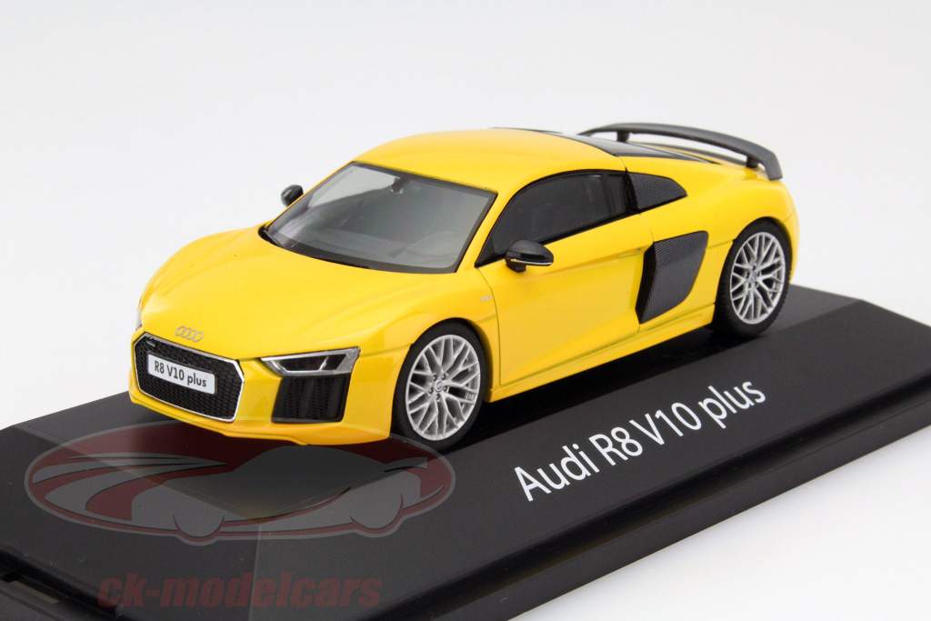 Audi R8 V10 Plus Coupe Baujahr 2015 vegas gelb 1:43 Herpa