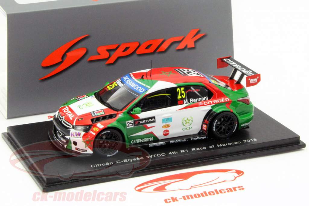Citroen C-Elysee WTCC #25 R1 レース の モロッコ 2015 Bennani 1:43 Spark