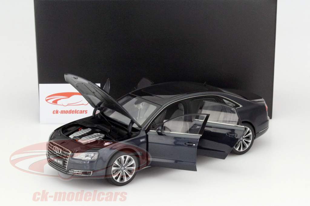 Audi A8L W12 Year 2014 moonlight blue 1:18 Kyosho