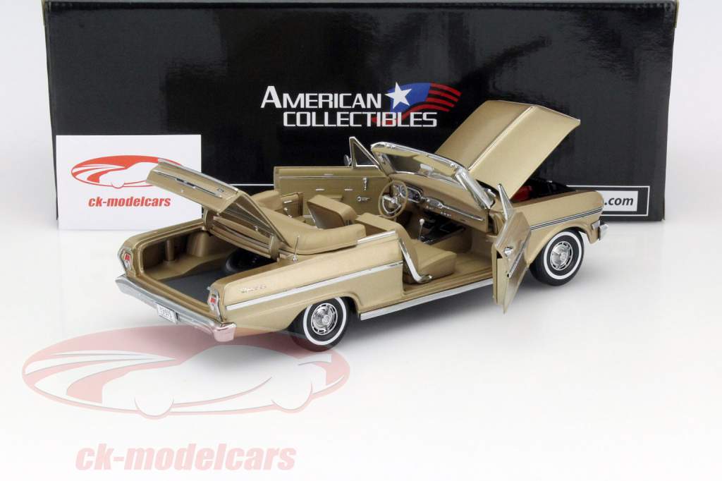 雪佛兰 Nova 开篷车 1963年 金色 1:18 太阳星 SunStar