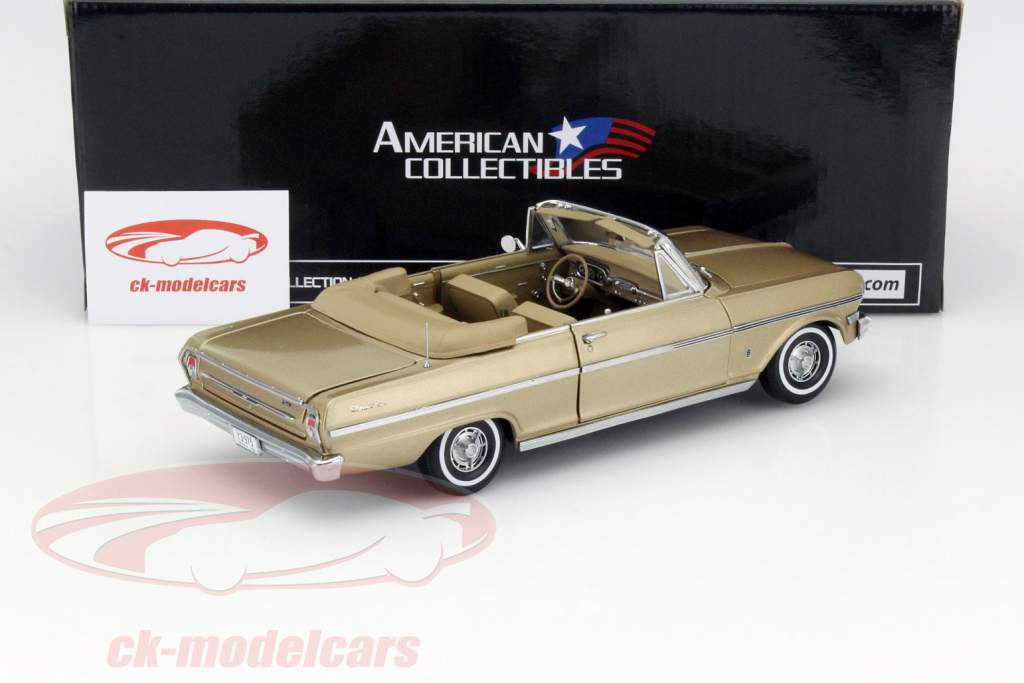 雪佛兰 Nova 开篷车 1963年 金色 1:18 太阳星 SunStar