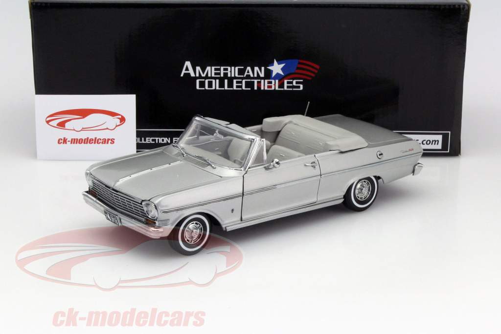 雪佛兰 Nova 开篷车 1963年 银色 1:18 太阳星 SunStar