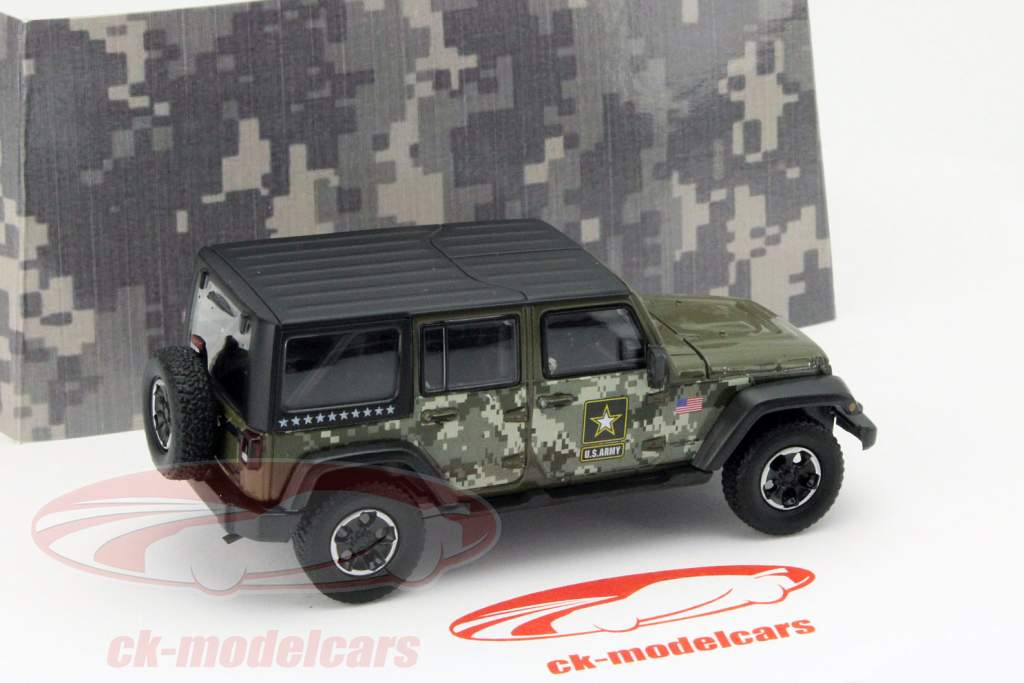 吉普 牧马人 Unlimited 2014年 美国陆军车1:43 绿光 Greenlight