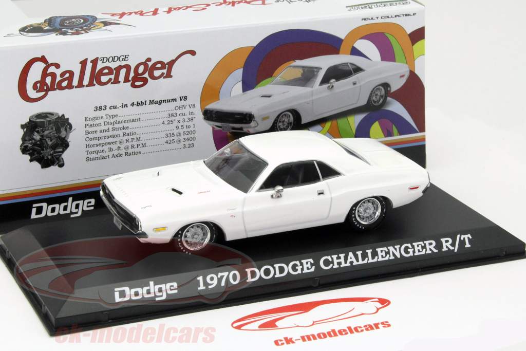 Dodge Challenger R/T Jaar 1970 wit 1:43 Greenlight