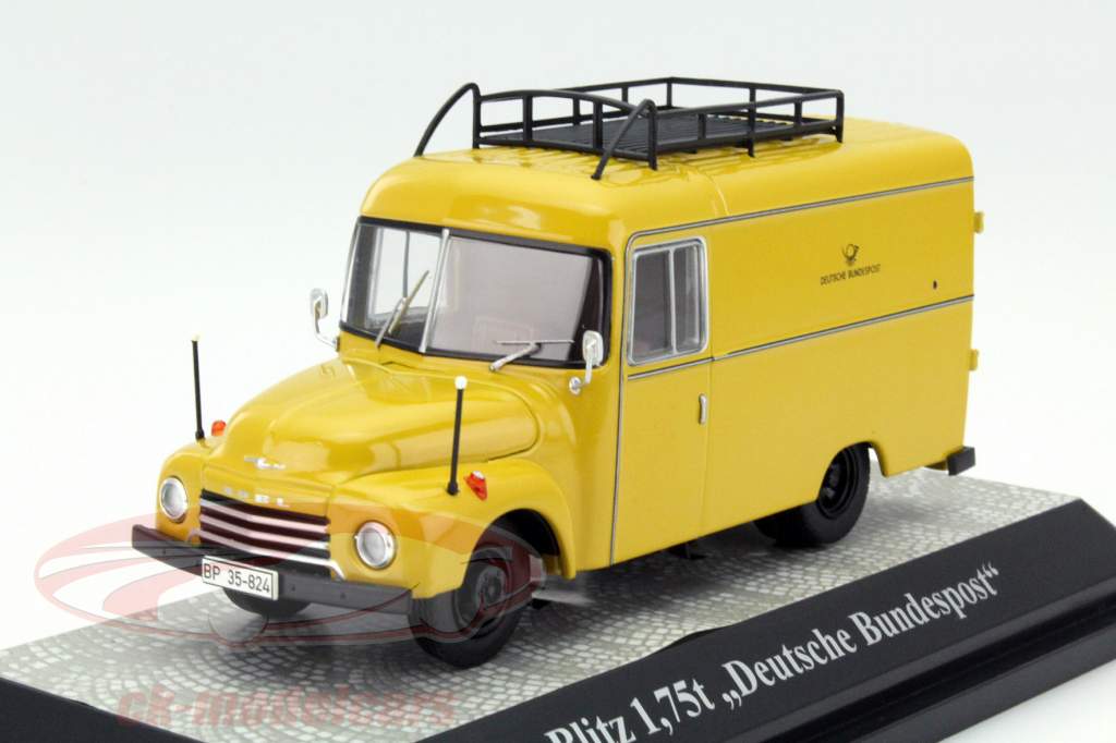 Opel Blitz 1,75 t Deutsche Bundespost gelb 1:43 PremiumClassiXXs