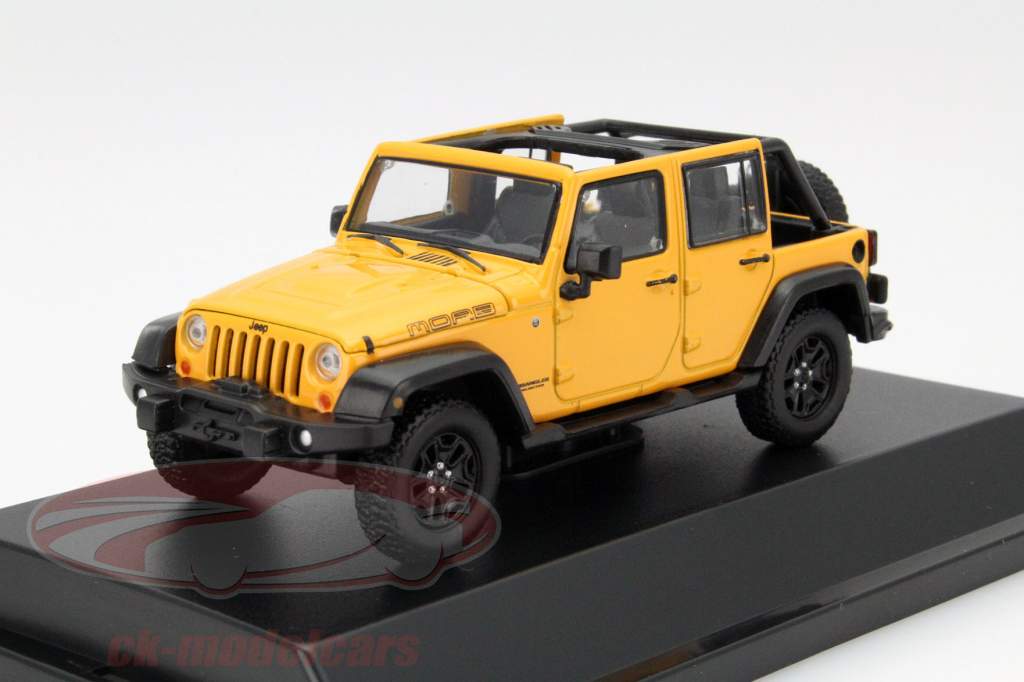 Jeep Wrangler Unlimited MOAB Edition Baujahr 2014 gelb 1:43 Greenlight