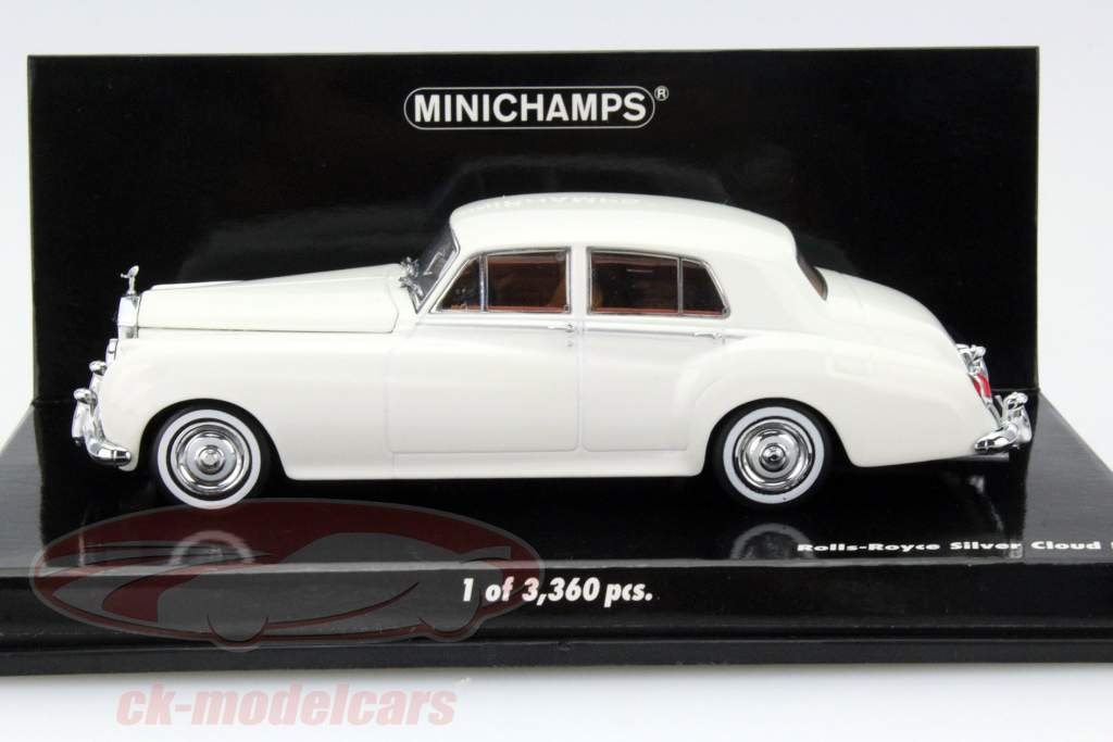 Rolls Royce Silver Cloud II Ano 1960 branco 1:43 Minichamps