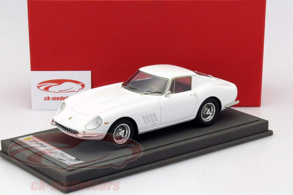 Ferrari 275 GTB4 Year 1966 white 1:18 BBR