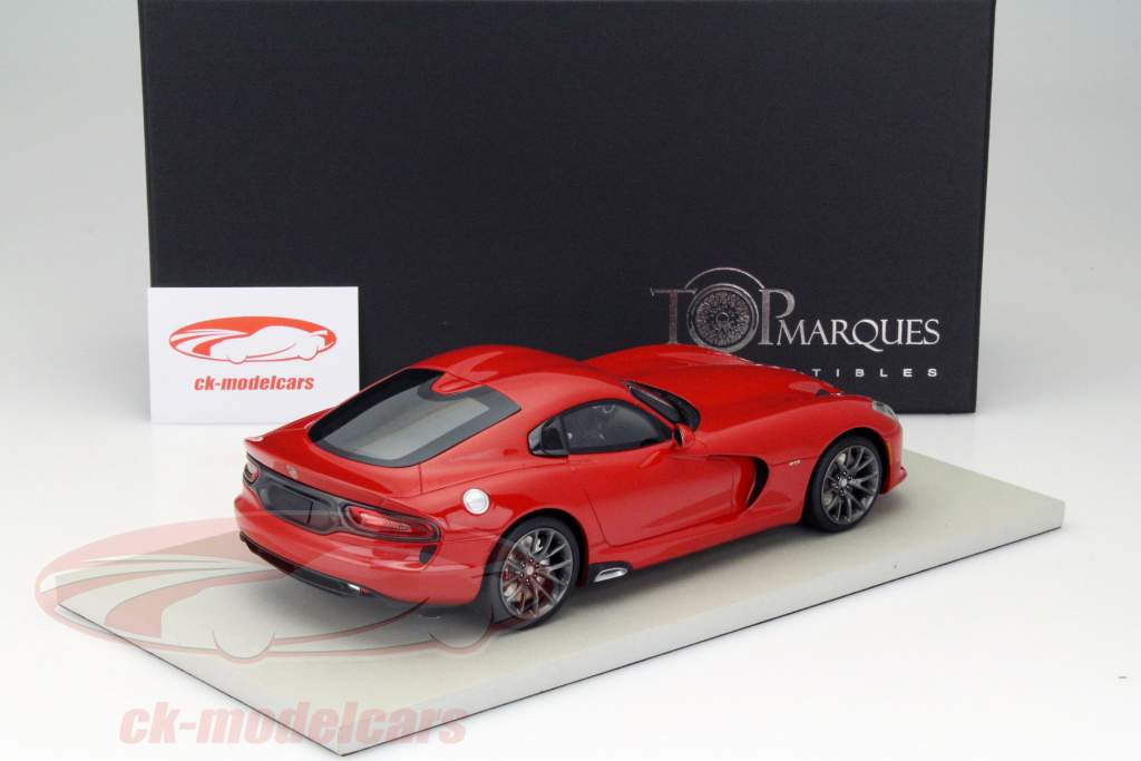 道奇蝰蛇SRT双门轿跑车2014年 红色 1:18 TopMarques