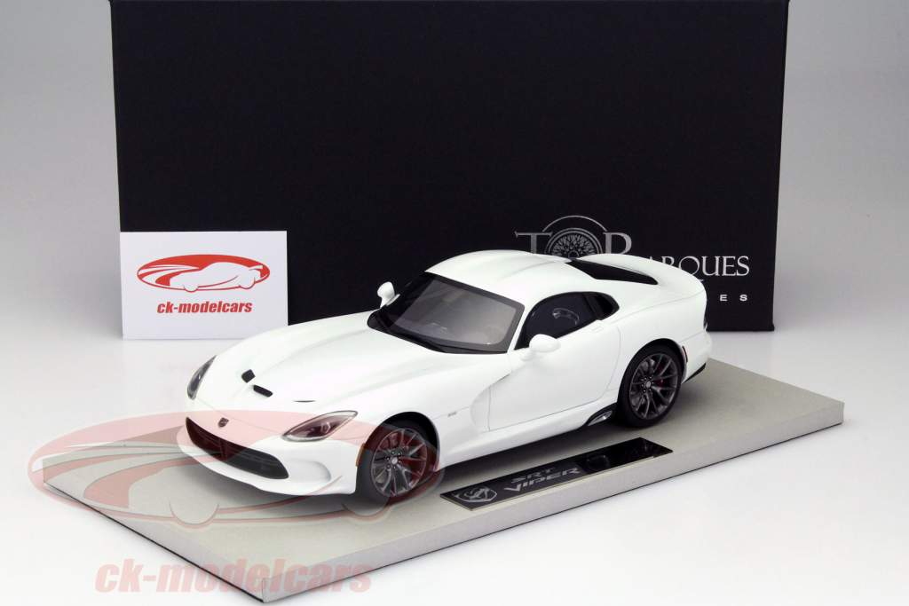 道奇蝰蛇SRT双门轿跑车2014年 白色 1:18 TopMarques