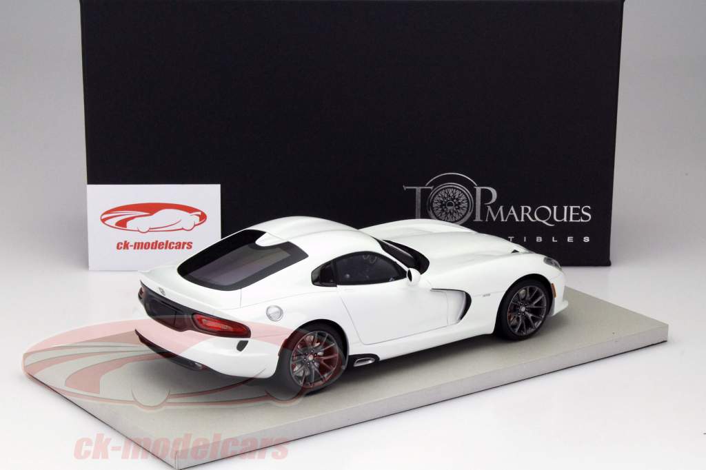 道奇蝰蛇SRT双门轿跑车2014年 白色 1:18 TopMarques